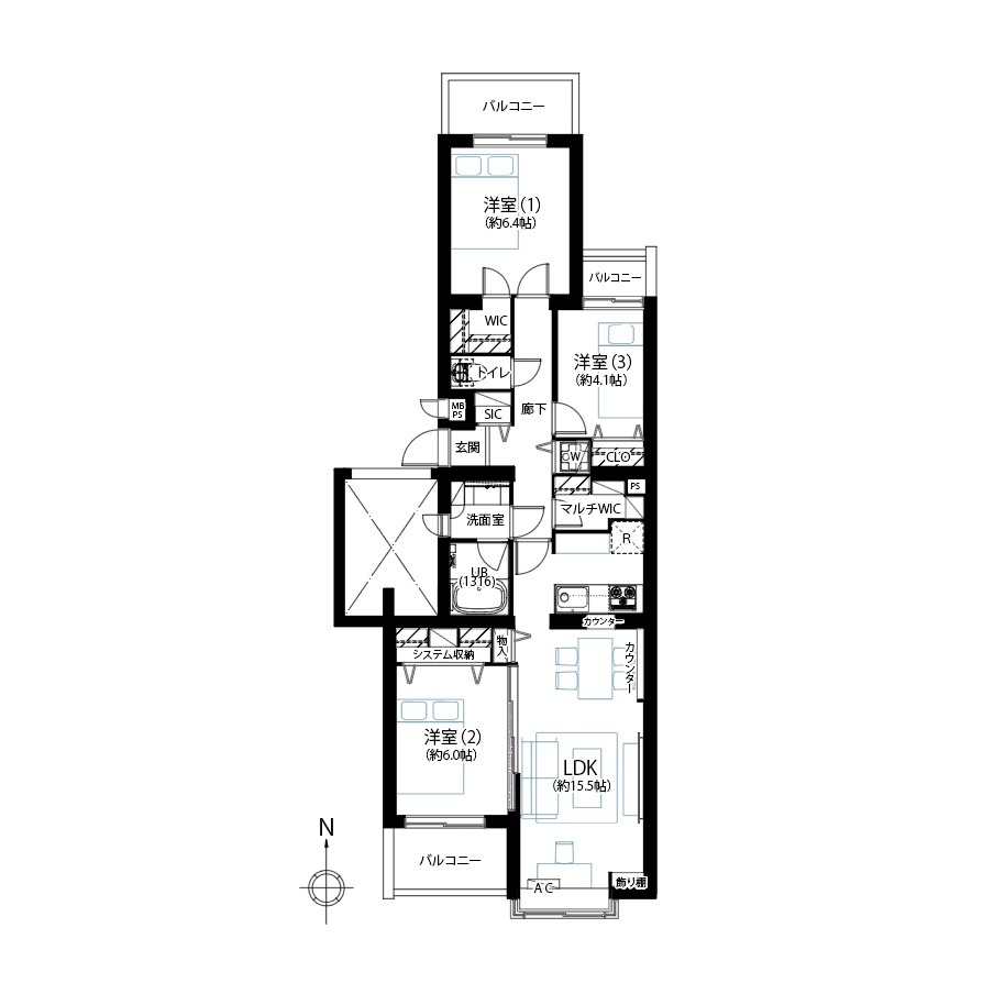 藤和上北沢ホームズ物件間取り