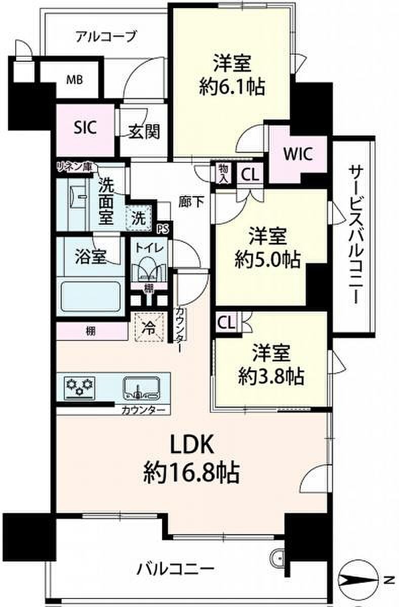 シエリア梅田豊崎物件間取り